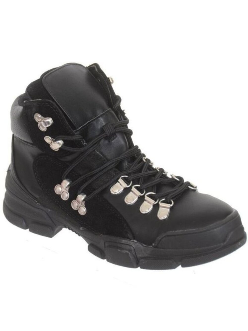 Women's 7B Hiking Outdoor Work Combat Lug Boots Punk Grunge Vegan Leather NEW